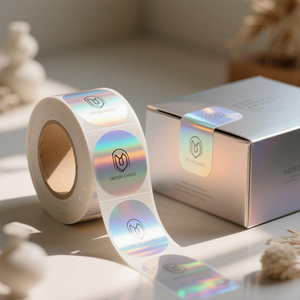 Overlay Logo Custom Silver/Gold With Laser Packaging Void Barcode Evident Microtext Serial <strong>Verification</strong> for Label With QR <strong>Code</strong> - Product Image 6