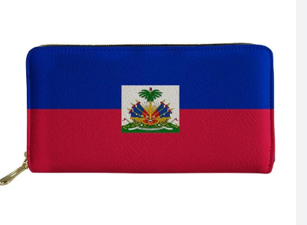 Cartera azul y roja de Haití