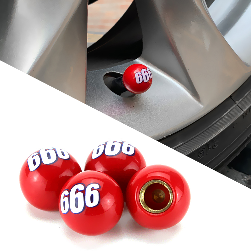 666-set of four round ball valve caps