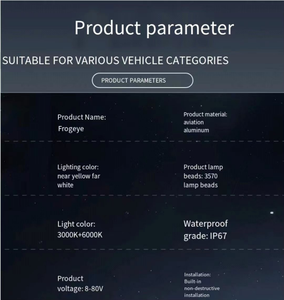 LED göz spot H4 ultra parlak modifiye yakın ve uzak ışık spot yerleşik iki renkli modifiye farlar - Product Image 6