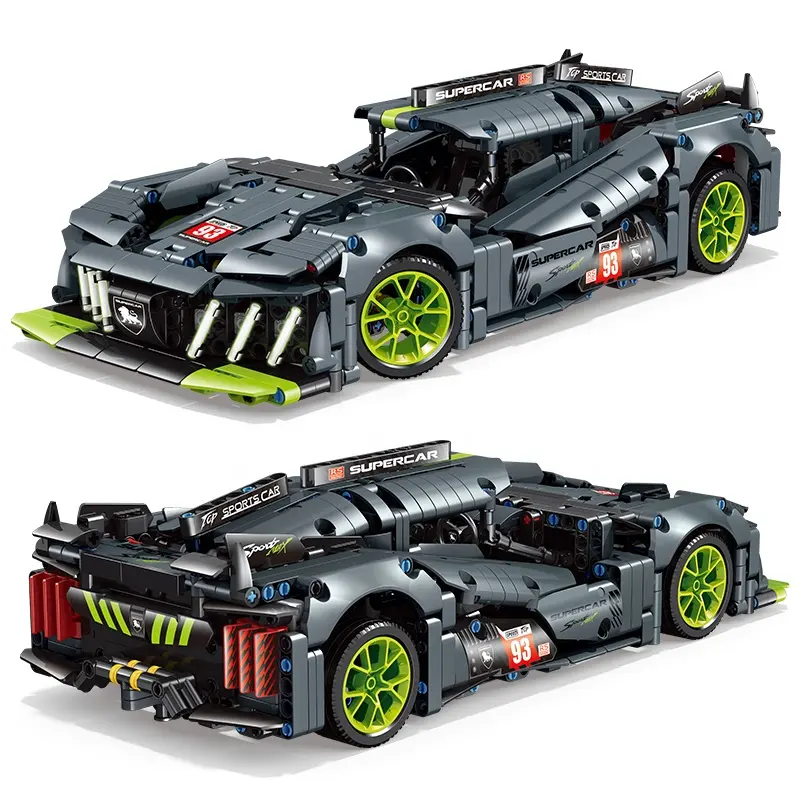 HIQ Speed Champions Éducatifs DIY Modèle En Plastique Jouets Shantou Usine Supercar Blocs de Construction en ABS Boîte Emballé Amusant Pour Enfants