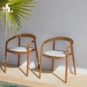 Tếch vườn Nhật Bản Phong Cách Đồ nội thất ngoài trời bàn tròn ăn ghế Patio hồ bơi bên biệt thự khách sạn Bistro nhà hàng Ghế bộ - Product Image 5