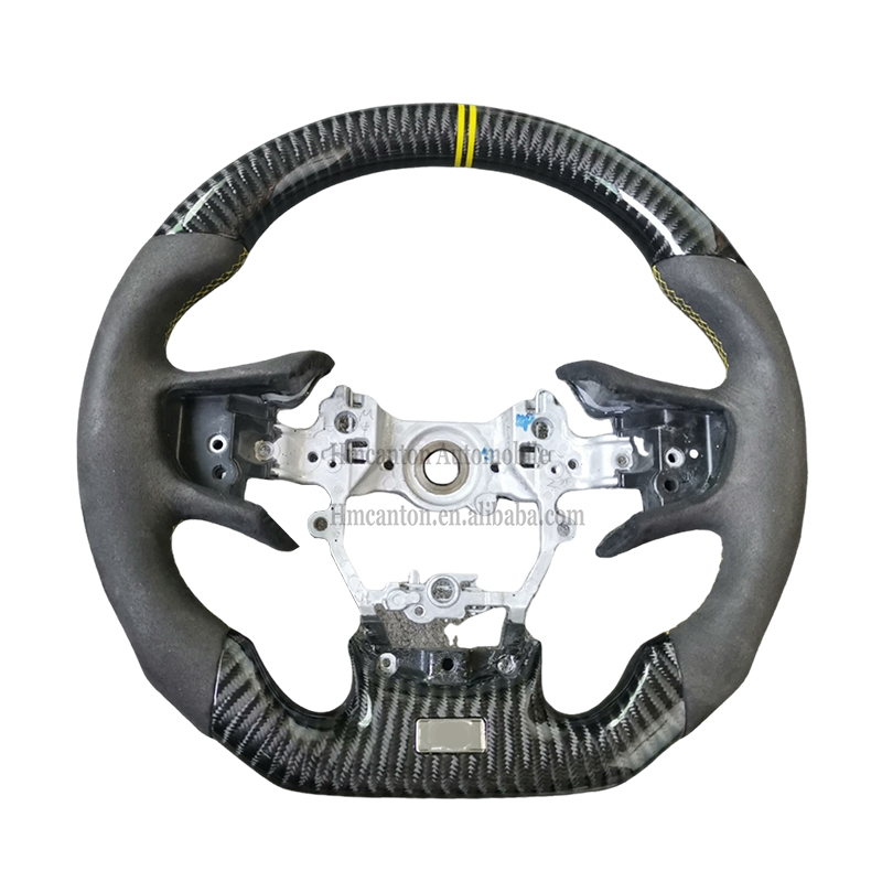 Carbon Alcantara+Yellow top stripe Yellow stitchin