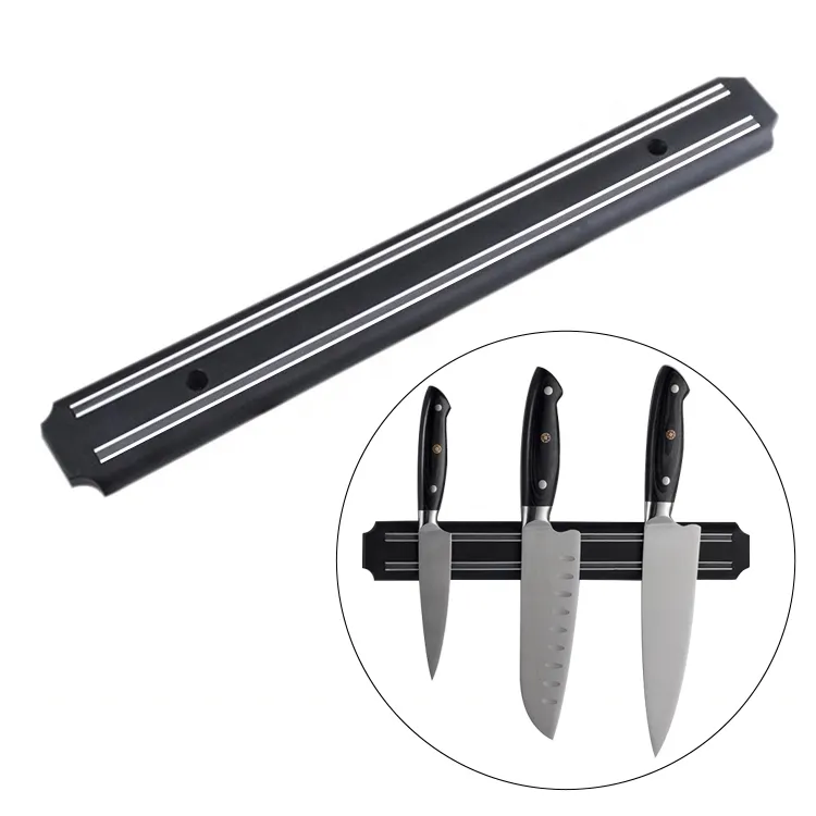 Utensílios de cozinha de 30/33/50/55cm, barra com faca magnética de plástico, para armazenamento de facas e tesoura