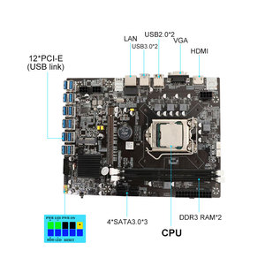 Motherboard B75 with CPU 12 Card Slots DDR3 <strong>Memory</strong> LGA1155 12*PCIE to USB3.0 B75 12USB Motherboards - Product Image 6