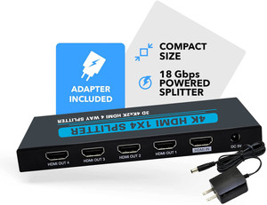 Suministro directo de fábrica 4K @ 60Hz para HDMI 4K 1,4 V 1x4 Video Splitter 18Gbps 2 vías 1 entrada 4 salida divisores y convertidores