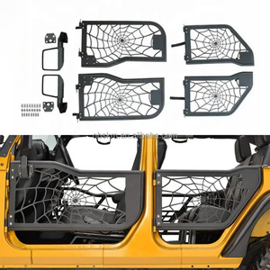Mangan thép nhện nửa cửa sửa đổi gương chiếu hậu cho <span class=keywords><strong>Jeep</strong></span> <span class=keywords><strong>Wrangler</strong></span> JK / JL 2007-, ngoại thất xe phụ kiện trang trí - Product Image 4