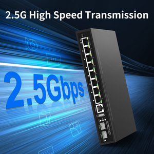 2.5Gb L2托管POE交换机8端口2.5G网络交换机2端口10G SFP + 上行链路托管Homelab互联网以太网分离器 - Product Image 2