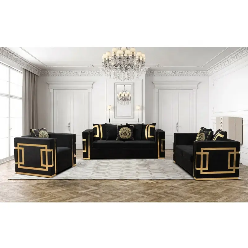 Nuovo stile di lusso moderno divano componibile stile italiano nordamericano luce lusso design semplice divano set mobili soggiorno