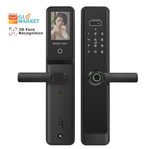 Glomarket Tuya Wifi akıllı kilit alüminyum ahşap kapı yüz tanıma Palmprint biyometrik parmak izi dijital akıllı kilit - Product Image 1