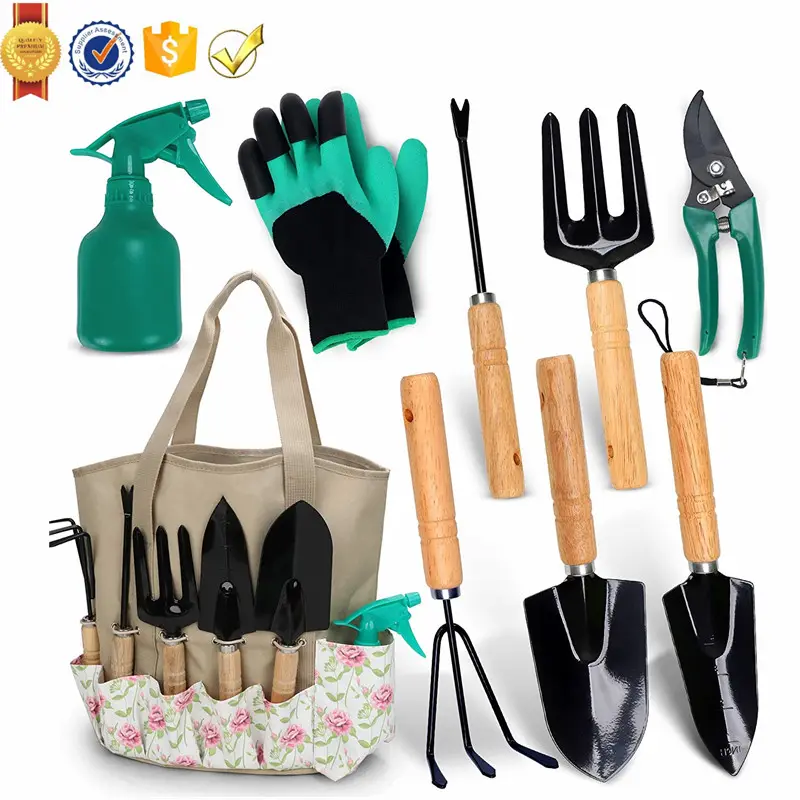 GT01B Agricultural Gardening Tool Kit, Garden Hand Tool Set, Grass Rake Garden Tool Set