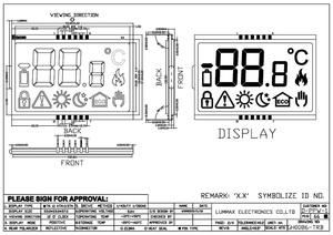 Módulo de pantalla LCD con retroiluminación, OEM, monocromático, 2, 3, 4, 6 dígitos, 7 segmentos, TN