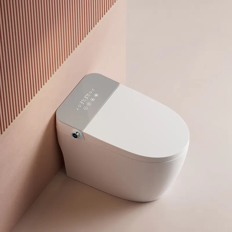 מגמת יצירה מותאם אישית שטיפה אוטומטית חדר אמבטיה שירותים חיישן פתיחה אוטומטית שטיפה סיפוןית אינטליגנטית קרמיקה אסלה חכמה