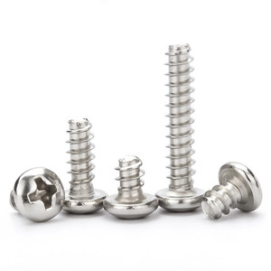 Stainless Steel <strong>M1</strong>.4 <strong>M1</strong>.6 <strong>M1</strong>.<strong>7</strong> M2 M2.2 M2.3 M2.5 M3 M4 M5 Round Head Cross Recessed Self Tapping <strong>Screw</strong> for Plastic - Product Image 1