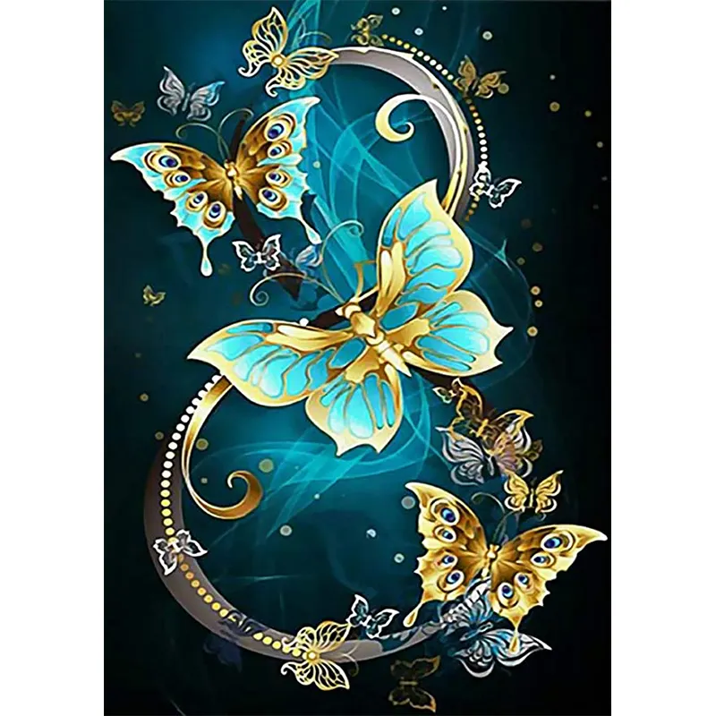 Pintura de diamante con forma de mariposa, pintura de diamante 5d, cristal, mariposa, envío gratis