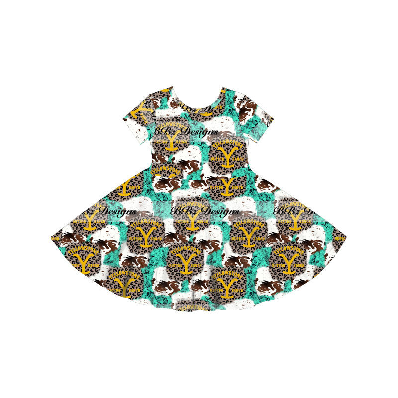 กระโปรงเด็กผู้หญิงลายดอกไม้ใหญ่