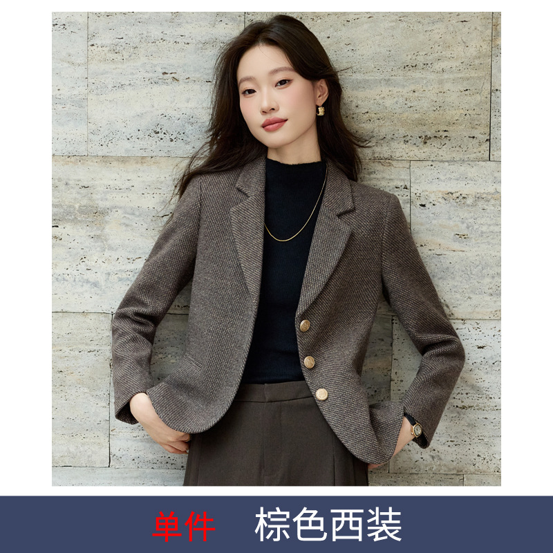 Single brown suit