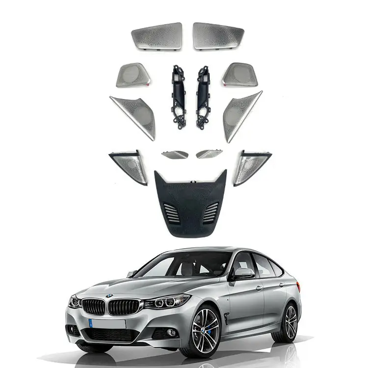 Cho Bmw 5 Series F10 2010-2017 Bạc cửa thép âm thanh loa Bảng điều chỉnh Bìa Trim (cho: BMW)