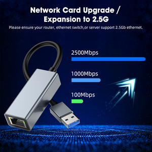 ラップトップコンピューター用2.5GUSB3.0からRJ45へのコンバーターイーサネットLANアダプター2500Mbps外部ネットワークカード - Product Image 4