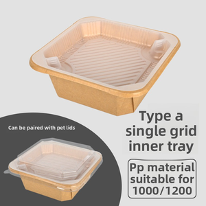 Thân thiện với môi giấy dùng một lần Hộp thực phẩm bao bì thực phẩm container lấy đi <span class=keywords><strong>salad</strong></span> Bowl với nắp - Product Image 5