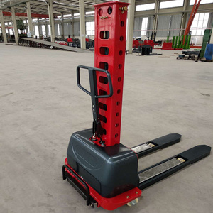 1T capacità di carico carrello elevatore elettrico con auto auto di sollevamento su e giù per carico e scarico carichi portatili stacker camion - Product Image 4