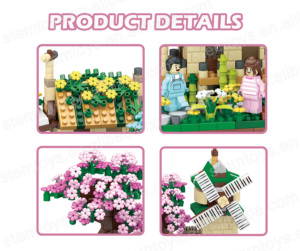 Lãng Mạn Tự Làm Bên Bờ Biển Nhà & Cối Xay Gió Mô Hình Đồ Chơi 600 + Nhựa Kim Cương Xây Dựng Khối Giáo Dục Quà Tặng Cho Trẻ Em Và Người Lớn - Product Image 6