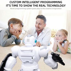 Huiye 2.4G Intelligente Fernbedienung Gesten roboter Smart Auto Demo Programm Roboters pielzeug mit leichter Musik Rc Roboters pielzeug für Kinder - Product Image 6