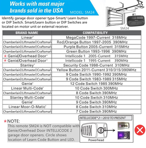 Tor-Fernsteuerung Rolling-Code-Sender Garagentor-Fernsteuerung Multifrequenz-Fernsteuerung mit Clip - Product Image 6