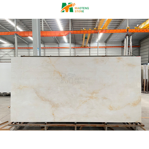 Lauren vàng trắng thiêu kết đá sứ ngói cao bóng phiến bàn thân thiện với môi chống cháy nhẹ không thấm nước - Product Image 3