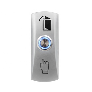 Surface Mount 12V Metal <strong>Exit</strong> <strong>Button</strong> With LED Light NO/COM Door <strong>Push</strong> <strong>Button</strong> Door Release <strong>Button</strong> Switch - Product Image 1