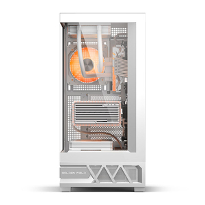JIESHUO Mid-Tower Computer Case Blanco Negro DIY Desktop Host MATX para ATX Form OEM Parallel World Game Computer Sea View Room - Product Image 5
