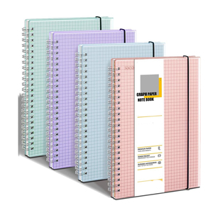 Cuaderno de papel gráfico de tapa dura en espiral con cubierta transparente de Color resistente al agua para revista escolar de trabajo personalizado - Product Image 1