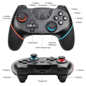 Nintendo Switchプロゲームコントローラー用の6軸ターボ機能を備えた新しくて売れ筋の新しいワイヤレスゲームパッド