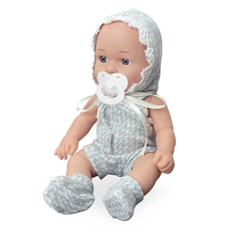 Novo 12 polegadas Vinyl Lifelike Chupeta Kits de Roupas Simulação Realista Ajustável Rotatable Silicone Newborn Baby Reborn Dolls
