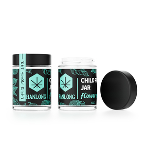 <strong>Cheap</strong> Price Low Moq Round Glass <strong>Jar</strong> Custom Label Stickers 120ml 4oz Child Resistant Proof <strong>Jars</strong> With Black Caps for Retail - Product Image 2