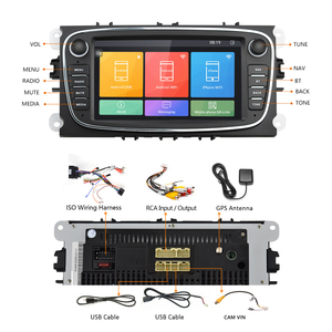 Grandnavi 2 Din AndroidステレオGPSナビゲーションWifiBTFMカーラジオ垂直スクリーンCarplay for Ford Focus C maxII Mondeo Kuga