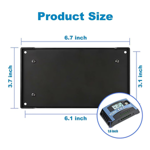 Intelligenter 10A PWM Solar laderegler Einstellbares LCD-Display 2USB-Anschlüsse Timer-Einstellung Auto-Parameter-Solar-Rohstoffe - Product Image 3