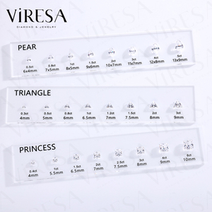 Viresa Fancy Shapes kim cương Kích thước biểu đồ 5A CZ Set Shape Carat Kích thước tham khảo biểu đồ so sánh Loose Gems Stones Kích thước biểu đồ - Product Image 4