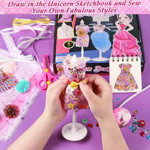 ファッションウェディングドレスデザインキットDIY服デザインキッズガールズ大人のためのアート & クラフトキット - Product Image 4
