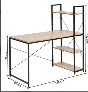 Mesa de ordenador funcional con estantería para un almacenamiento eficiente - Product Image 6