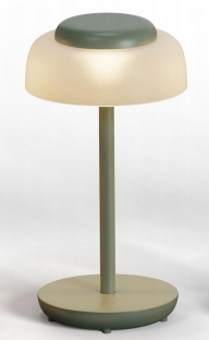 Lámpara de mesa recargable verde