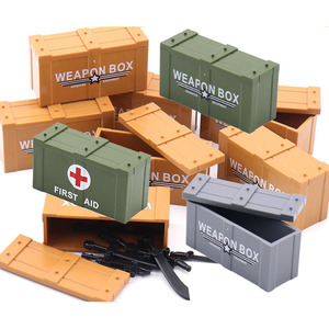 Ww2 Military Weapon Box with <strong>Pattern</strong> Equipment Ammunition Box Assembled <strong>Building</strong> <strong>Block</strong> Toy