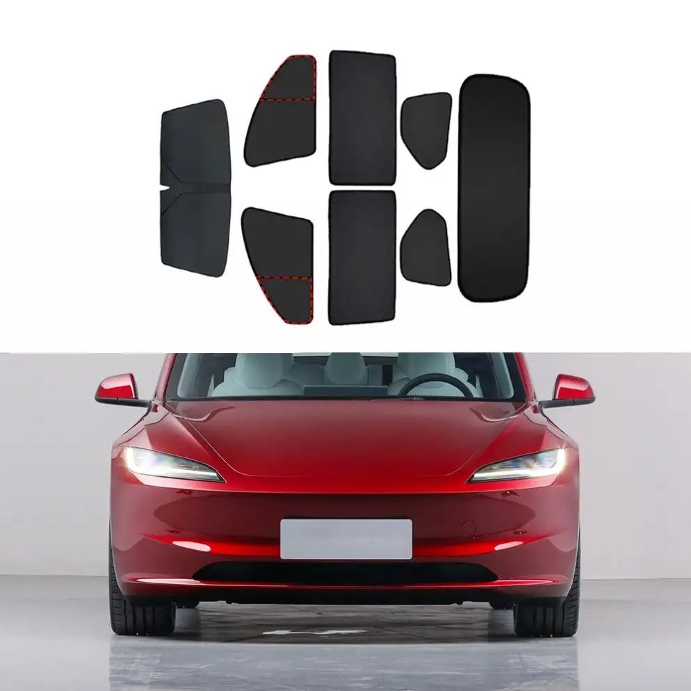 oem-logo hinten und schneebedeckt windschutzscheibenüberzug universal magnet kundenspezifisches fenster auto-sonnenschutz für tesla modell 3 highland