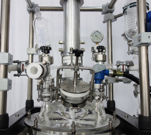 化学反応器10L 20L自動ラボガラス反応器ジャケット攪拌タンク付き凝縮逆流 - Product Image 6