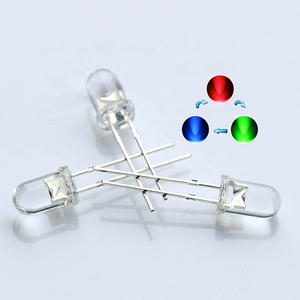 マルチカラーLED高速点滅ラウンドクリア20度2ピンディップRGBLED発光ダイオード5mm - Product Image 1