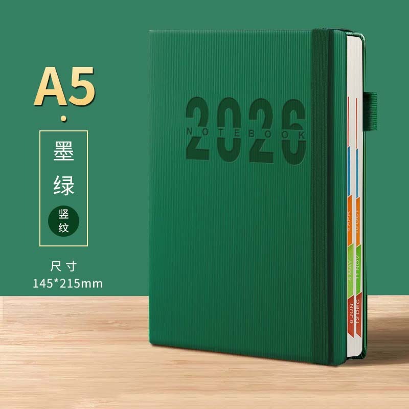 Nuova versione 2026-a5-vintage verde-righe verticali