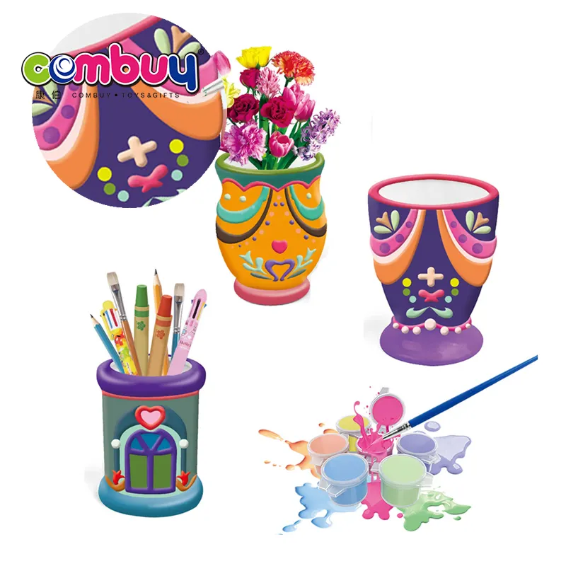 Набор для творчества и творчества, держатель для ручек, цветочный горшок, игрушка «сделай сам», Детская керамическая живопись