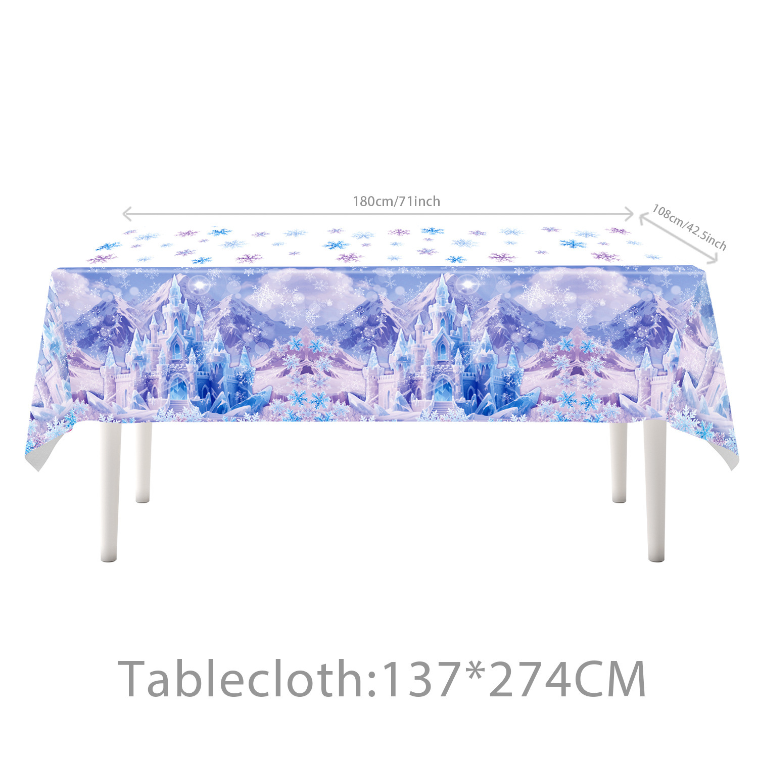 Bleu-1pc nappe 137*274cm