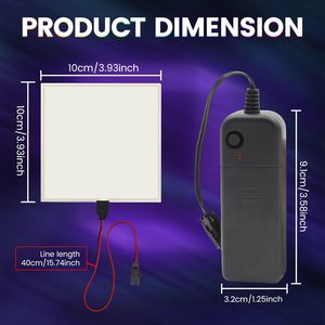 Elektrominesan EL Panel AYDINLATMA DIY EL dekorasyon Cosplay uyarı için kesilebilir kağıt lamba - Product Image 2