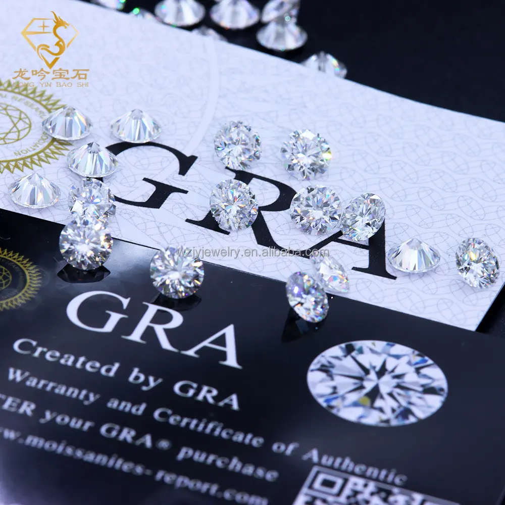 Vendita all'ingrosso Spot D color VVS1 mollo moissanite diamante taglio brillante gemma 0.8-3MM moissanite diamante